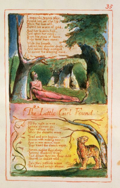 The Little Girl Found: plate 35 from Songs of Innocence and of Experience (copy AA) c.1815-26 by William Blake